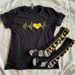Girls 12 Softball T-shirt and Socks
